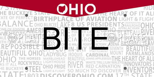 BITE Ohio License Plate