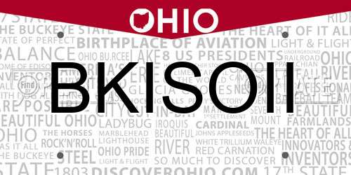 BKISOII Ohio License Plate