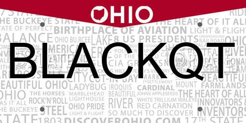 BLACKQT Ohio License Plate