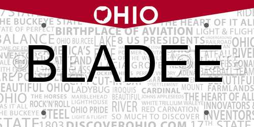 BLADEE Ohio License Plate