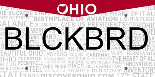 BLCKBRD Ohio License Plate