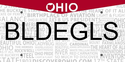 BLDEGLS Ohio License Plate