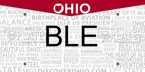 BLE Ohio License Plate
