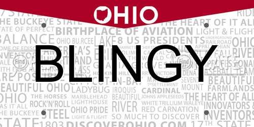 BLINGY Ohio License Plate