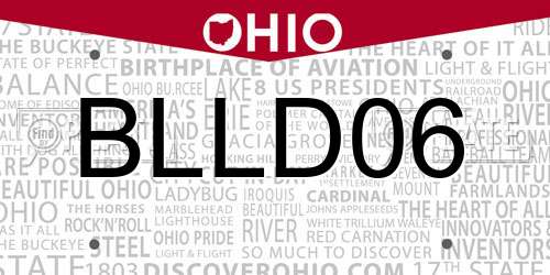 BLLD06 Ohio License Plate
