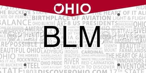 BLM Ohio License Plate