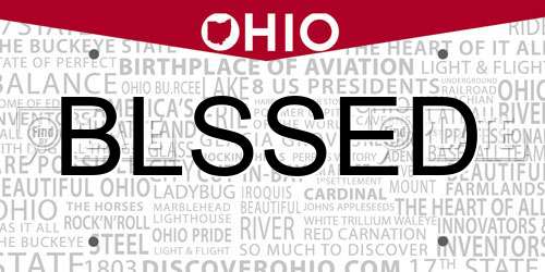 BLSSED Ohio License Plate