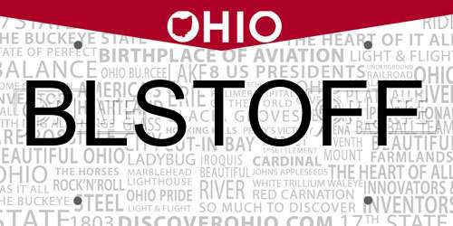 BLSTOFF Ohio License Plate