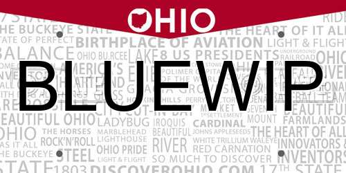 BLUEWIP Ohio License Plate