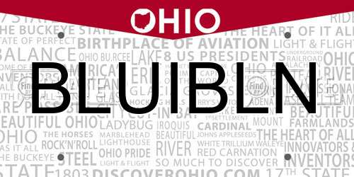 BLUIBLN Ohio License Plate