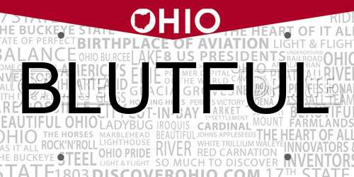 BLUTFUL Ohio License Plate