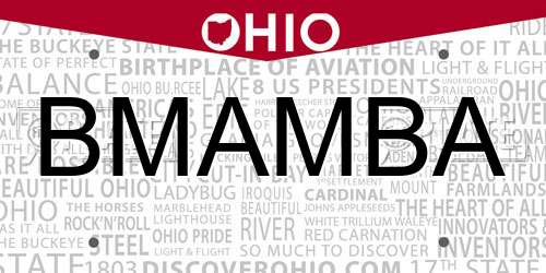 BMAMBA Ohio License Plate