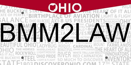 BMM2LAW Ohio License Plate