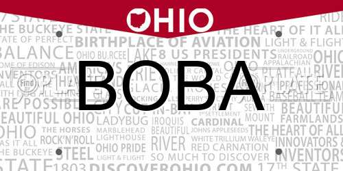 BOBA Ohio License Plate