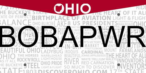 BOBAPWR Ohio License Plate