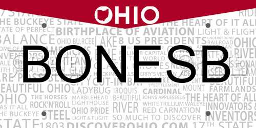 BONESB Ohio License Plate