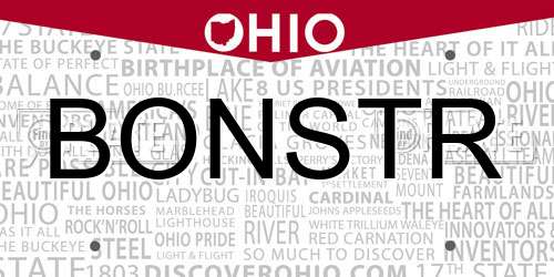 BONSTR Ohio License Plate