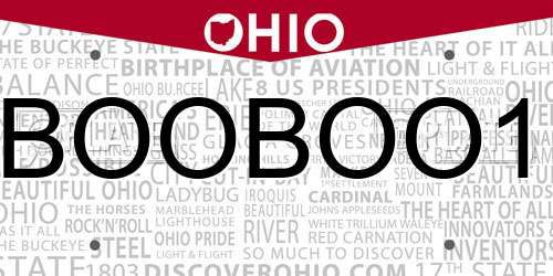 BOOBOO1 Ohio License Plate