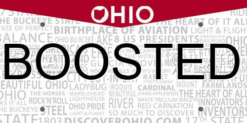 BOOSTED Ohio License Plate