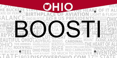 BOOSTI Ohio License Plate