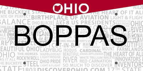 BOPPAS Ohio License Plate
