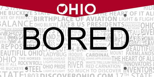 BORED Ohio License Plate