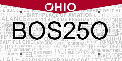 BOS25O Ohio License Plate