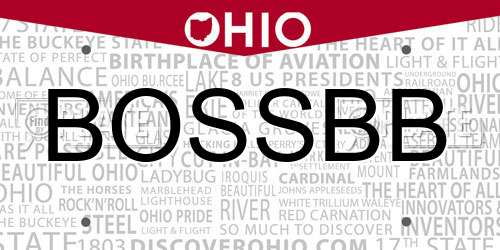 BOSSBB Ohio License Plate