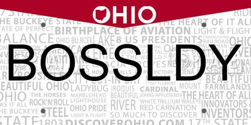 BOSSLDY Ohio License Plate
