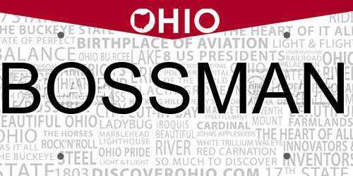 BOSSMAN Ohio License Plate