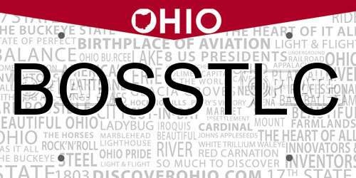 BOSSTLC Ohio License Plate