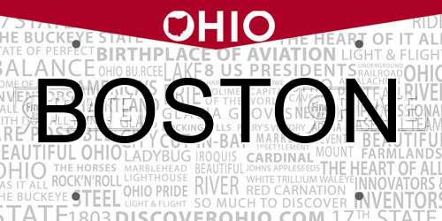BOSTON Ohio License Plate