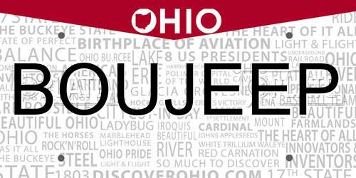 BOUJEEP Ohio License Plate
