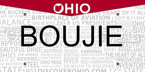 BOUJIE Ohio License Plate