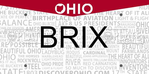 BRIX Ohio License Plate
