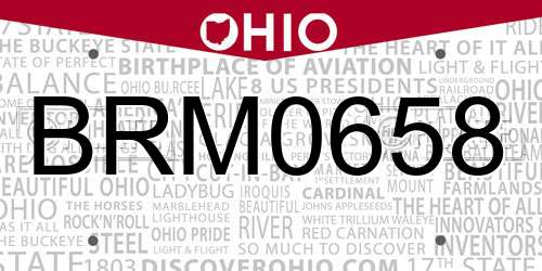 BRM0658 Ohio License Plate