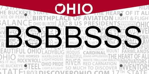BSBBSSS Ohio License Plate