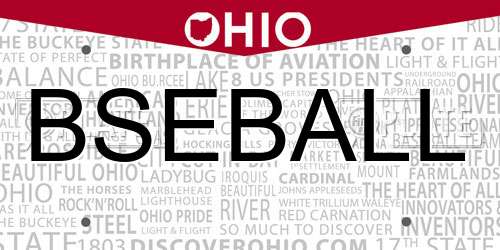 BSEBALL Ohio License Plate