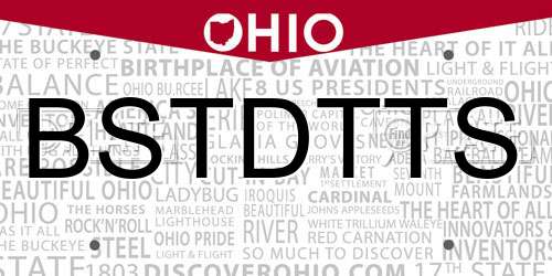 BSTDTTS Ohio License Plate
