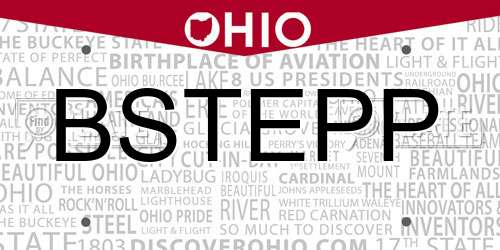 BSTEPP Ohio License Plate