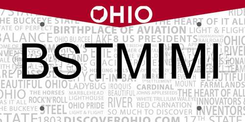 BSTMIMI Ohio License Plate