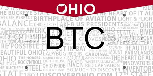 BTC Ohio License Plate