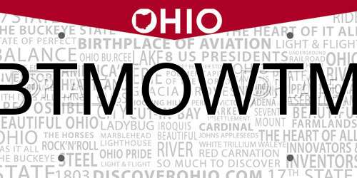 BTMOWTM Ohio License Plate