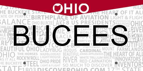 BUCEES Ohio License Plate