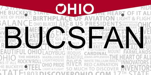 BUCSFAN Ohio License Plate