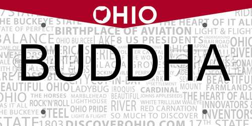 BUDDHA Ohio License Plate