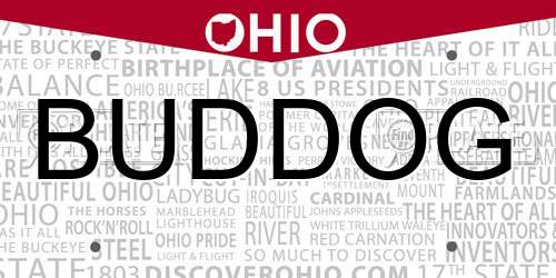 BUDDOG Ohio License Plate