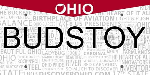 BUDSTOY Ohio License Plate