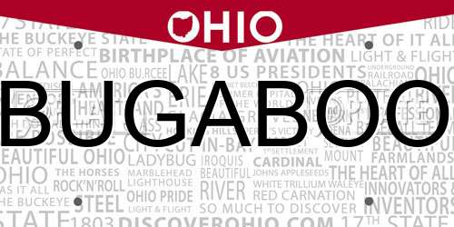 BUGABOO Ohio License Plate