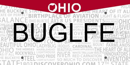 BUGLFE Ohio License Plate